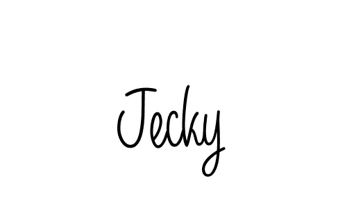 Create a beautiful signature design for name Jecky. With this signature (Angelique-Rose-font-FFP) fonts, you can make a handwritten signature for free. Jecky signature style 5 images and pictures png