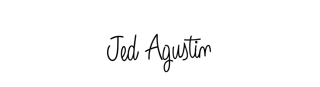 You should practise on your own different ways (Angelique-Rose-font-FFP) to write your name (Jed Agustin) in signature. don't let someone else do it for you. Jed Agustin signature style 5 images and pictures png