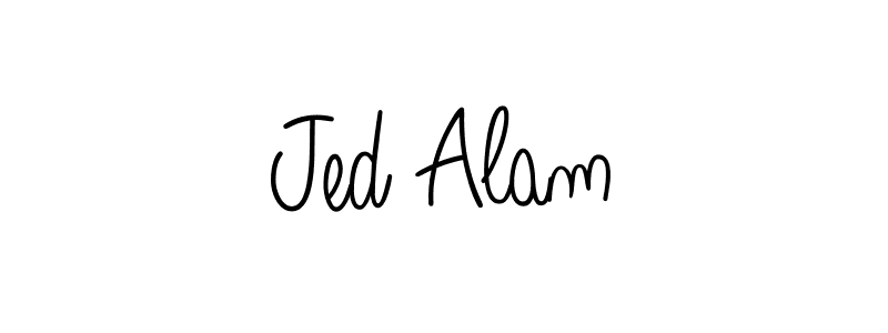 Jed Alam stylish signature style. Best Handwritten Sign (Angelique-Rose-font-FFP) for my name. Handwritten Signature Collection Ideas for my name Jed Alam. Jed Alam signature style 5 images and pictures png