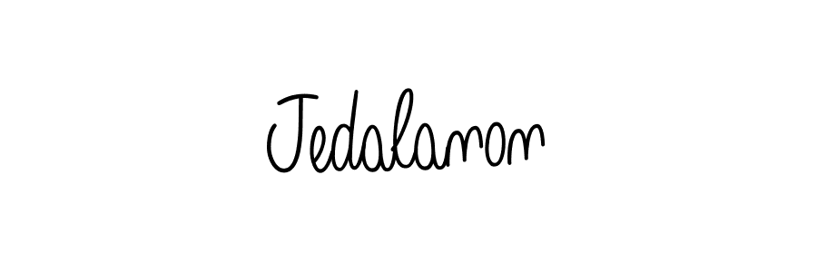 Make a beautiful signature design for name Jedalanon. With this signature (Angelique-Rose-font-FFP) style, you can create a handwritten signature for free. Jedalanon signature style 5 images and pictures png