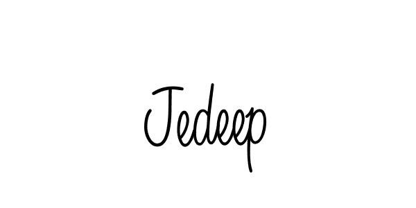 Make a beautiful signature design for name Jedeep. With this signature (Angelique-Rose-font-FFP) style, you can create a handwritten signature for free. Jedeep signature style 5 images and pictures png