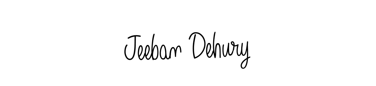 Make a beautiful signature design for name Jeeban Dehury. With this signature (Angelique-Rose-font-FFP) style, you can create a handwritten signature for free. Jeeban Dehury signature style 5 images and pictures png