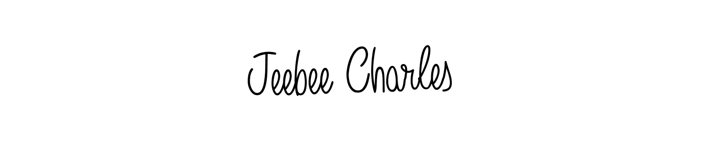 How to Draw Jeebee Charles signature style? Angelique-Rose-font-FFP is a latest design signature styles for name Jeebee Charles. Jeebee Charles signature style 5 images and pictures png