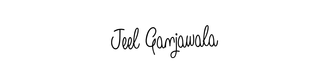How to make Jeel Ganjawala name signature. Use Angelique-Rose-font-FFP style for creating short signs online. This is the latest handwritten sign. Jeel Ganjawala signature style 5 images and pictures png