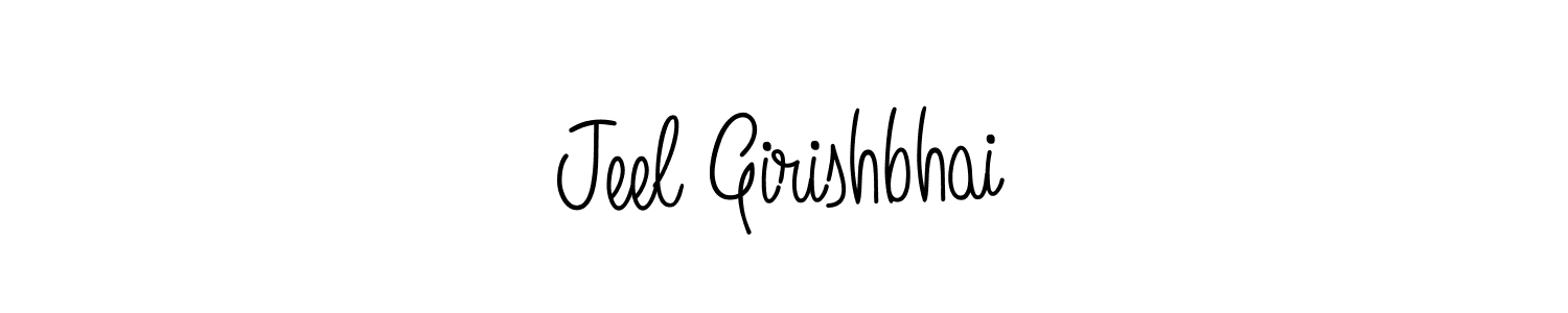 Create a beautiful signature design for name Jeel Girishbhai. With this signature (Angelique-Rose-font-FFP) fonts, you can make a handwritten signature for free. Jeel Girishbhai signature style 5 images and pictures png