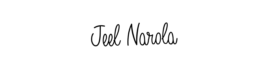 if you are searching for the best signature style for your name Jeel Narola. so please give up your signature search. here we have designed multiple signature styles  using Angelique-Rose-font-FFP. Jeel Narola signature style 5 images and pictures png