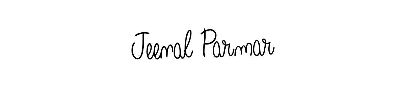 Make a beautiful signature design for name Jeenal Parmar. With this signature (Angelique-Rose-font-FFP) style, you can create a handwritten signature for free. Jeenal Parmar signature style 5 images and pictures png