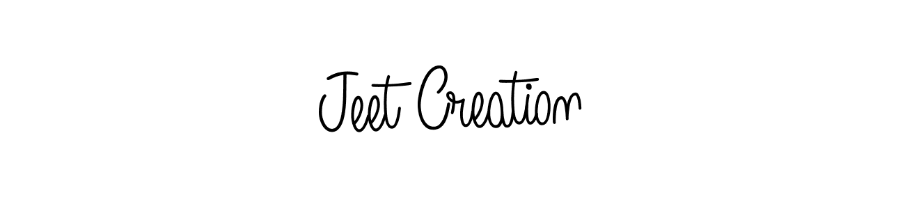Make a beautiful signature design for name Jeet Creation. With this signature (Angelique-Rose-font-FFP) style, you can create a handwritten signature for free. Jeet Creation signature style 5 images and pictures png