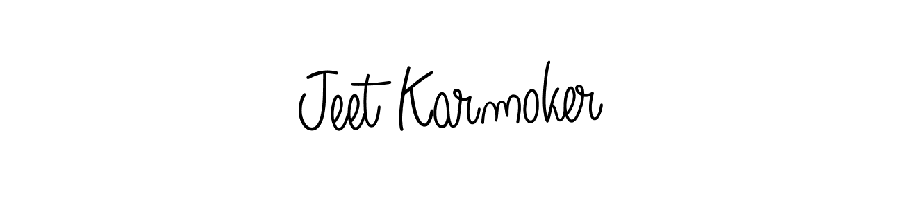 Jeet Karmoker stylish signature style. Best Handwritten Sign (Angelique-Rose-font-FFP) for my name. Handwritten Signature Collection Ideas for my name Jeet Karmoker. Jeet Karmoker signature style 5 images and pictures png