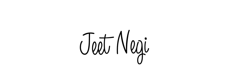 Use a signature maker to create a handwritten signature online. With this signature software, you can design (Angelique-Rose-font-FFP) your own signature for name Jeet Negi. Jeet Negi signature style 5 images and pictures png