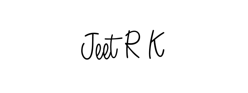 The best way (Angelique-Rose-font-FFP) to make a short signature is to pick only two or three words in your name. The name Jeet R K include a total of six letters. For converting this name. Jeet R K signature style 5 images and pictures png