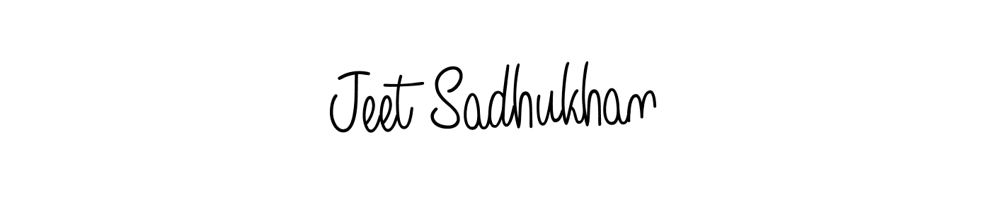 Make a beautiful signature design for name Jeet Sadhukhan. With this signature (Angelique-Rose-font-FFP) style, you can create a handwritten signature for free. Jeet Sadhukhan signature style 5 images and pictures png
