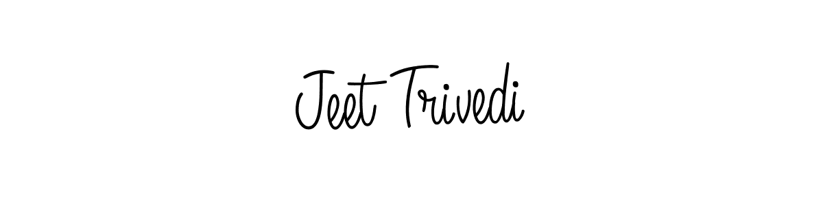 Design your own signature with our free online signature maker. With this signature software, you can create a handwritten (Angelique-Rose-font-FFP) signature for name Jeet Trivedi. Jeet Trivedi signature style 5 images and pictures png