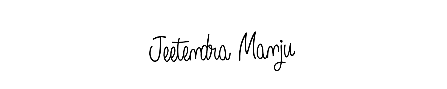 How to make Jeetendra Manju signature? Angelique-Rose-font-FFP is a professional autograph style. Create handwritten signature for Jeetendra Manju name. Jeetendra Manju signature style 5 images and pictures png