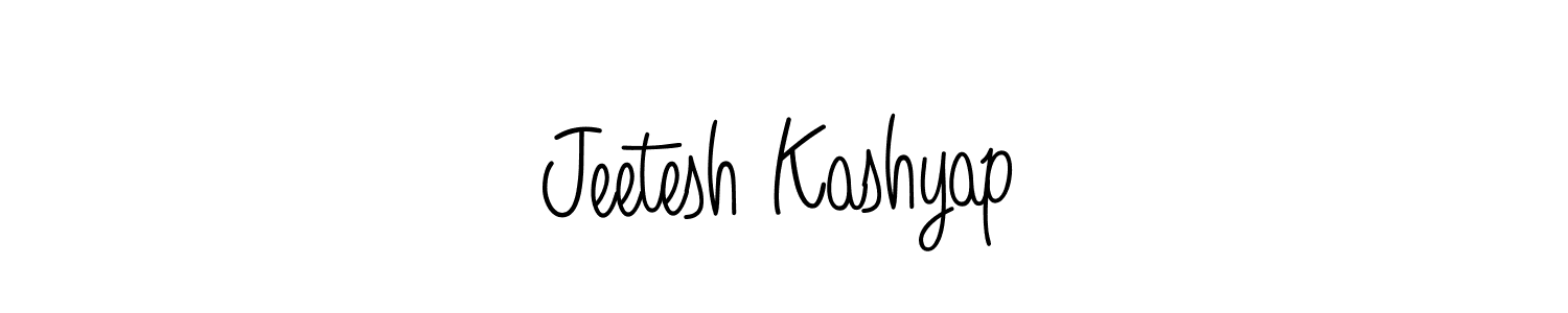 Create a beautiful signature design for name Jeetesh Kashyap. With this signature (Angelique-Rose-font-FFP) fonts, you can make a handwritten signature for free. Jeetesh Kashyap signature style 5 images and pictures png