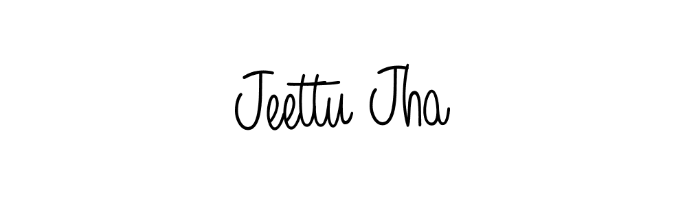Make a beautiful signature design for name Jeettu Jha. With this signature (Angelique-Rose-font-FFP) style, you can create a handwritten signature for free. Jeettu Jha signature style 5 images and pictures png