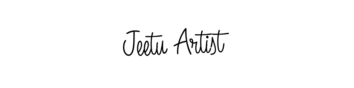 The best way (Angelique-Rose-font-FFP) to make a short signature is to pick only two or three words in your name. The name Jeetu Artist include a total of six letters. For converting this name. Jeetu Artist signature style 5 images and pictures png