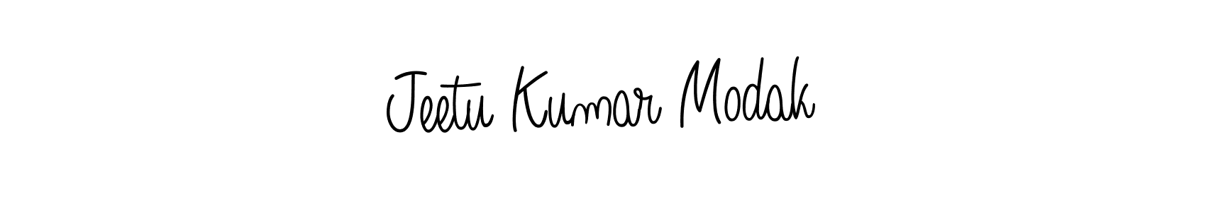 Create a beautiful signature design for name Jeetu Kumar Modak. With this signature (Angelique-Rose-font-FFP) fonts, you can make a handwritten signature for free. Jeetu Kumar Modak signature style 5 images and pictures png