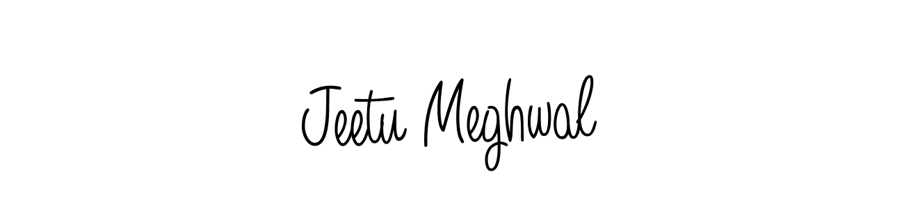 Use a signature maker to create a handwritten signature online. With this signature software, you can design (Angelique-Rose-font-FFP) your own signature for name Jeetu Meghwal. Jeetu Meghwal signature style 5 images and pictures png