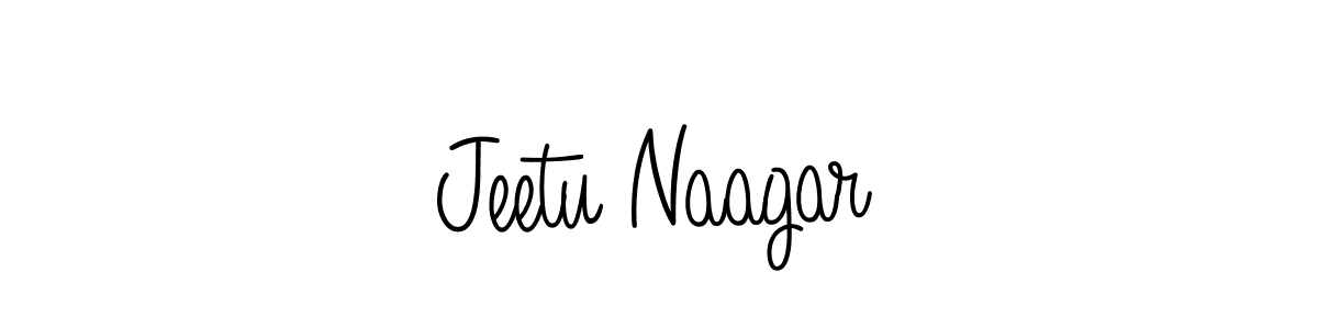 You should practise on your own different ways (Angelique-Rose-font-FFP) to write your name (Jeetu Naagar) in signature. don't let someone else do it for you. Jeetu Naagar signature style 5 images and pictures png