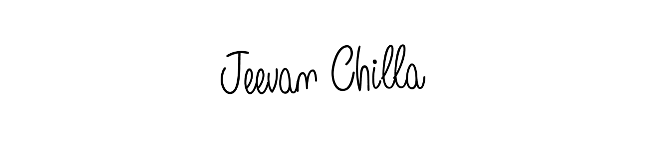 Use a signature maker to create a handwritten signature online. With this signature software, you can design (Angelique-Rose-font-FFP) your own signature for name Jeevan Chilla. Jeevan Chilla signature style 5 images and pictures png