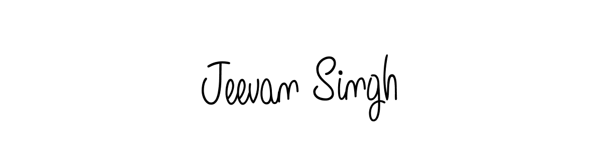 How to make Jeevan Singh name signature. Use Angelique-Rose-font-FFP style for creating short signs online. This is the latest handwritten sign. Jeevan Singh signature style 5 images and pictures png