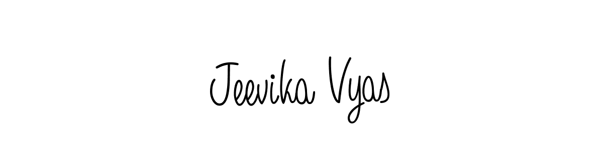 Create a beautiful signature design for name Jeevika Vyas. With this signature (Angelique-Rose-font-FFP) fonts, you can make a handwritten signature for free. Jeevika Vyas signature style 5 images and pictures png