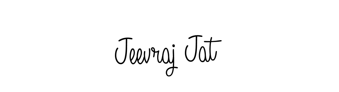 Use a signature maker to create a handwritten signature online. With this signature software, you can design (Angelique-Rose-font-FFP) your own signature for name Jeevraj Jat. Jeevraj Jat signature style 5 images and pictures png