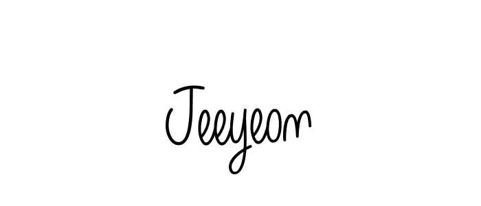 Also we have Jeeyeon name is the best signature style. Create professional handwritten signature collection using Angelique-Rose-font-FFP autograph style. Jeeyeon signature style 5 images and pictures png