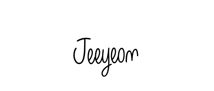How to make Jeeyeon signature? Angelique-Rose-font-FFP is a professional autograph style. Create handwritten signature for Jeeyeon name. Jeeyeon signature style 5 images and pictures png