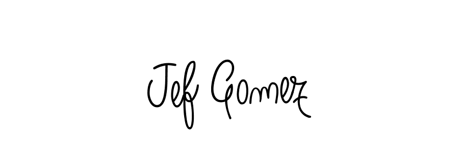 The best way (Angelique-Rose-font-FFP) to make a short signature is to pick only two or three words in your name. The name Jef Gomez include a total of six letters. For converting this name. Jef Gomez signature style 5 images and pictures png
