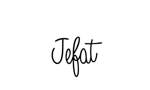 Design your own signature with our free online signature maker. With this signature software, you can create a handwritten (Angelique-Rose-font-FFP) signature for name Jefat. Jefat signature style 5 images and pictures png