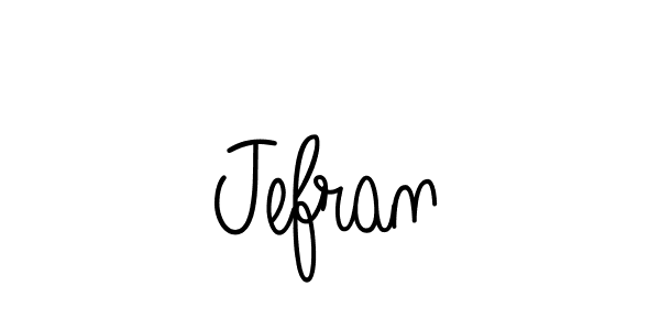 Use a signature maker to create a handwritten signature online. With this signature software, you can design (Angelique-Rose-font-FFP) your own signature for name Jefran. Jefran signature style 5 images and pictures png