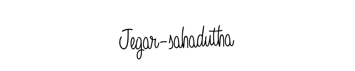 How to make Jegar-sahadutha name signature. Use Angelique-Rose-font-FFP style for creating short signs online. This is the latest handwritten sign. Jegar-sahadutha signature style 5 images and pictures png