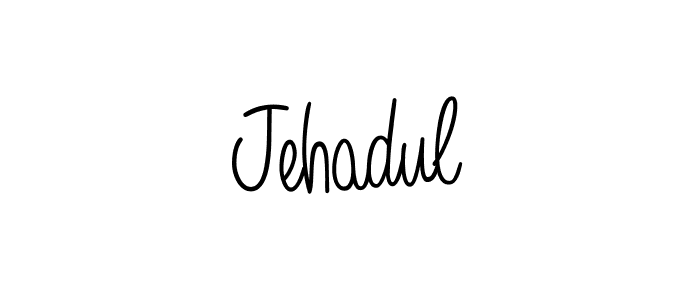 How to make Jehadul name signature. Use Angelique-Rose-font-FFP style for creating short signs online. This is the latest handwritten sign. Jehadul signature style 5 images and pictures png