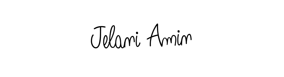 Make a beautiful signature design for name Jelani Amin. With this signature (Angelique-Rose-font-FFP) style, you can create a handwritten signature for free. Jelani Amin signature style 5 images and pictures png