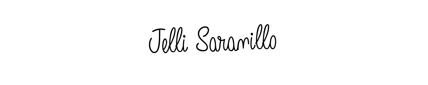 The best way (Angelique-Rose-font-FFP) to make a short signature is to pick only two or three words in your name. The name Jelli Saranillo include a total of six letters. For converting this name. Jelli Saranillo signature style 5 images and pictures png