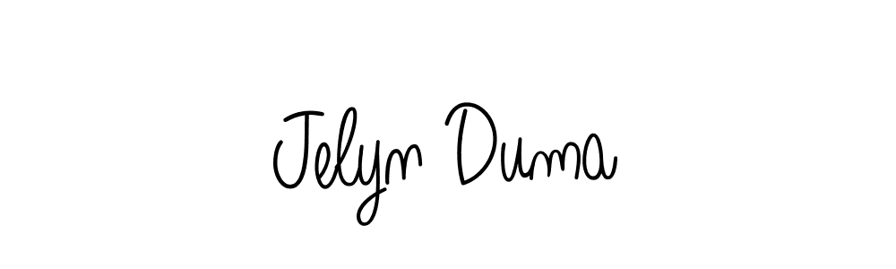 Jelyn Duma stylish signature style. Best Handwritten Sign (Angelique-Rose-font-FFP) for my name. Handwritten Signature Collection Ideas for my name Jelyn Duma. Jelyn Duma signature style 5 images and pictures png