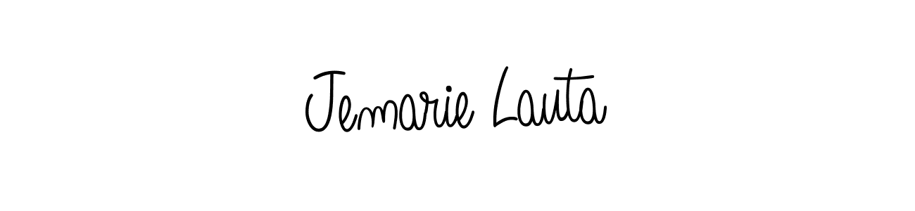 Make a beautiful signature design for name Jemarie Lauta. With this signature (Angelique-Rose-font-FFP) style, you can create a handwritten signature for free. Jemarie Lauta signature style 5 images and pictures png