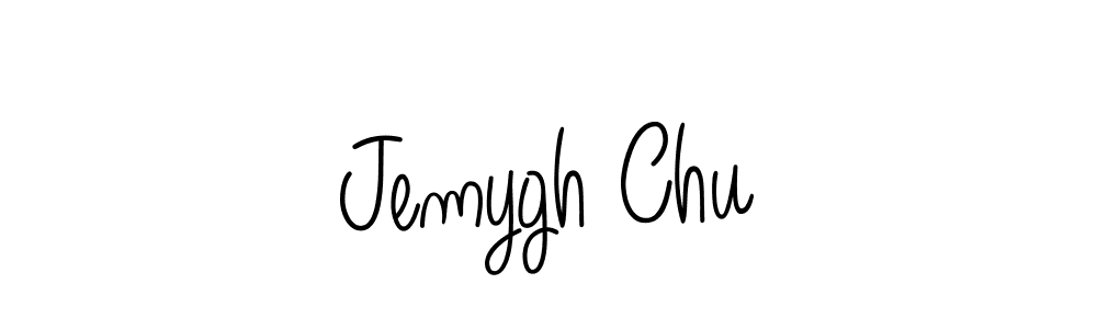 You should practise on your own different ways (Angelique-Rose-font-FFP) to write your name (Jemygh Chu) in signature. don't let someone else do it for you. Jemygh Chu signature style 5 images and pictures png