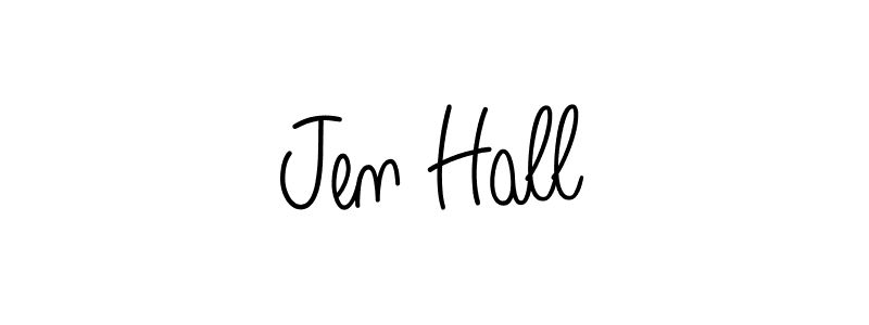 Design your own signature with our free online signature maker. With this signature software, you can create a handwritten (Angelique-Rose-font-FFP) signature for name Jen Hall. Jen Hall signature style 5 images and pictures png
