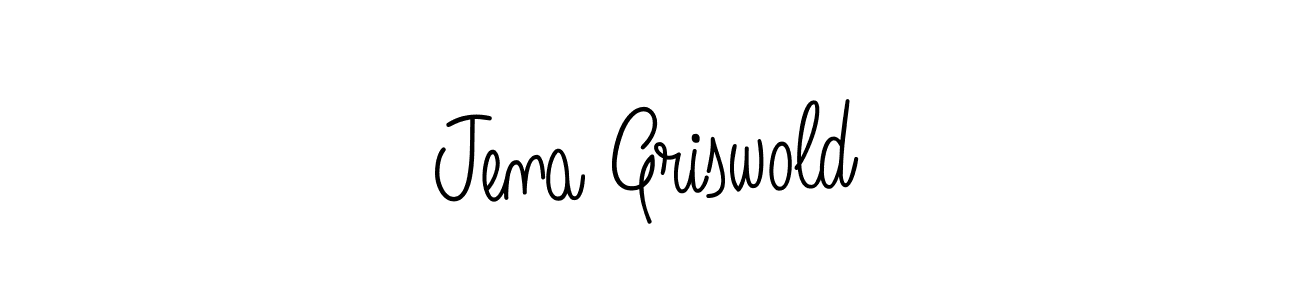 You should practise on your own different ways (Angelique-Rose-font-FFP) to write your name (Jena Griswold) in signature. don't let someone else do it for you. Jena Griswold signature style 5 images and pictures png