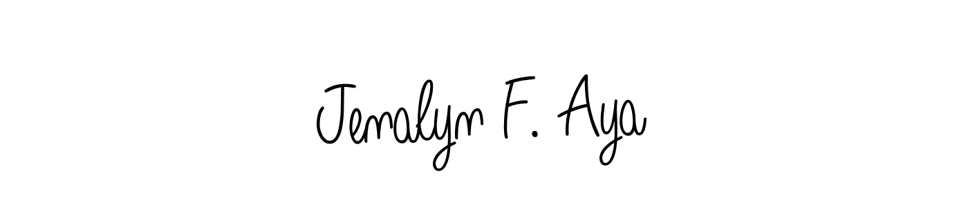 Make a short Jenalyn F. Aya signature style. Manage your documents anywhere anytime using Angelique-Rose-font-FFP. Create and add eSignatures, submit forms, share and send files easily. Jenalyn F. Aya signature style 5 images and pictures png