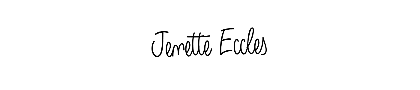 Create a beautiful signature design for name Jenette Eccles. With this signature (Angelique-Rose-font-FFP) fonts, you can make a handwritten signature for free. Jenette Eccles signature style 5 images and pictures png