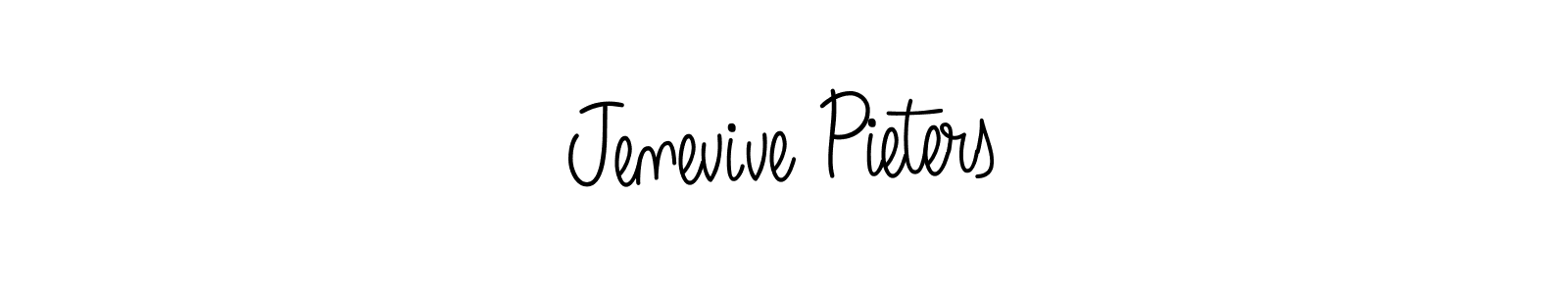 The best way (Angelique-Rose-font-FFP) to make a short signature is to pick only two or three words in your name. The name Jenevive Pieters include a total of six letters. For converting this name. Jenevive Pieters signature style 5 images and pictures png