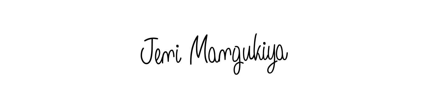 Also we have Jeni Mangukiya name is the best signature style. Create professional handwritten signature collection using Angelique-Rose-font-FFP autograph style. Jeni Mangukiya signature style 5 images and pictures png