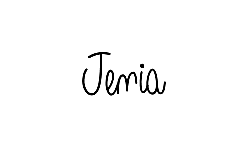 Make a beautiful signature design for name Jenia. With this signature (Angelique-Rose-font-FFP) style, you can create a handwritten signature for free. Jenia signature style 5 images and pictures png