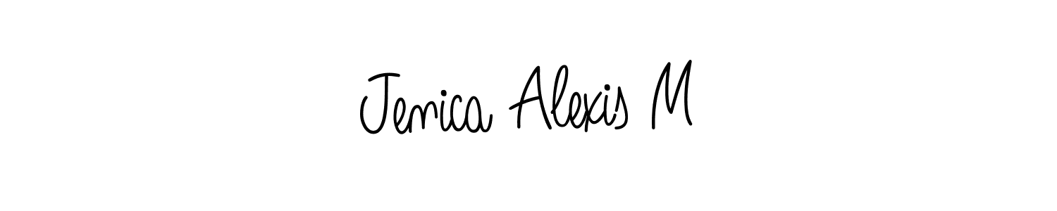 Make a beautiful signature design for name Jenica Alexis M. With this signature (Angelique-Rose-font-FFP) style, you can create a handwritten signature for free. Jenica Alexis M signature style 5 images and pictures png