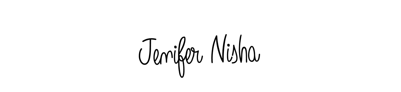 Jenifer Nisha stylish signature style. Best Handwritten Sign (Angelique-Rose-font-FFP) for my name. Handwritten Signature Collection Ideas for my name Jenifer Nisha. Jenifer Nisha signature style 5 images and pictures png