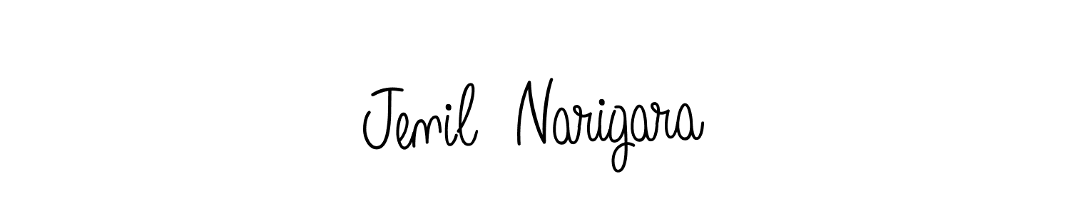 How to make Jenil  Narigara signature? Angelique-Rose-font-FFP is a professional autograph style. Create handwritten signature for Jenil  Narigara name. Jenil  Narigara signature style 5 images and pictures png